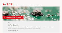 Desktop Screenshot of eltel.ch